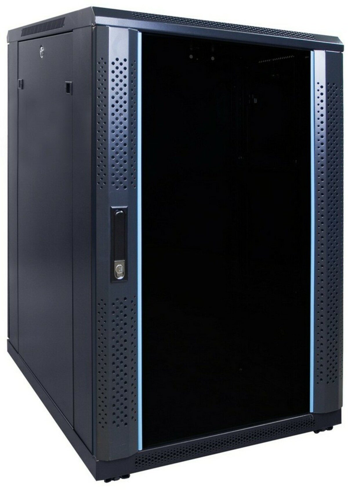 DSIT Serverschrank 18 HE 19” Serverschrank, mit Glastür (BxTxH) 600 x 800 x 1000mm, 480