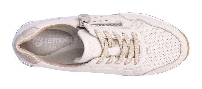 Sneaker mit Einsatz offwhite-beige perforierten Remonte