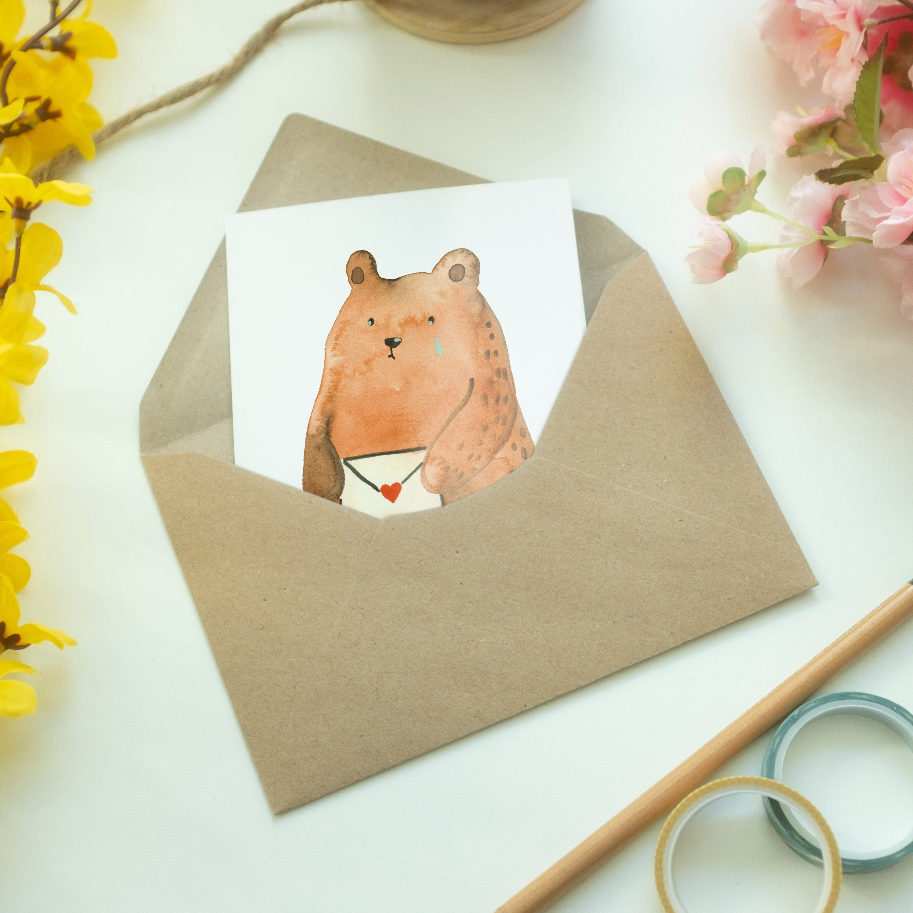 Mrs. Grußkarte Geschenk, - Teddybär, vermiss Liebesbrief-Bär Einladungskarte, - Mr. Weiß & Panda
