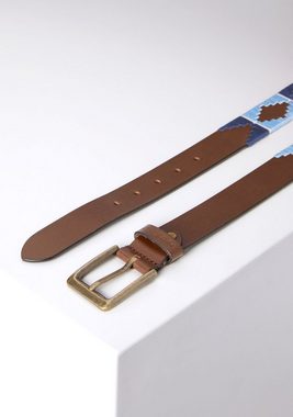 Polo Sylt Ledergürtel im Ethno-Design mit Dornschließe