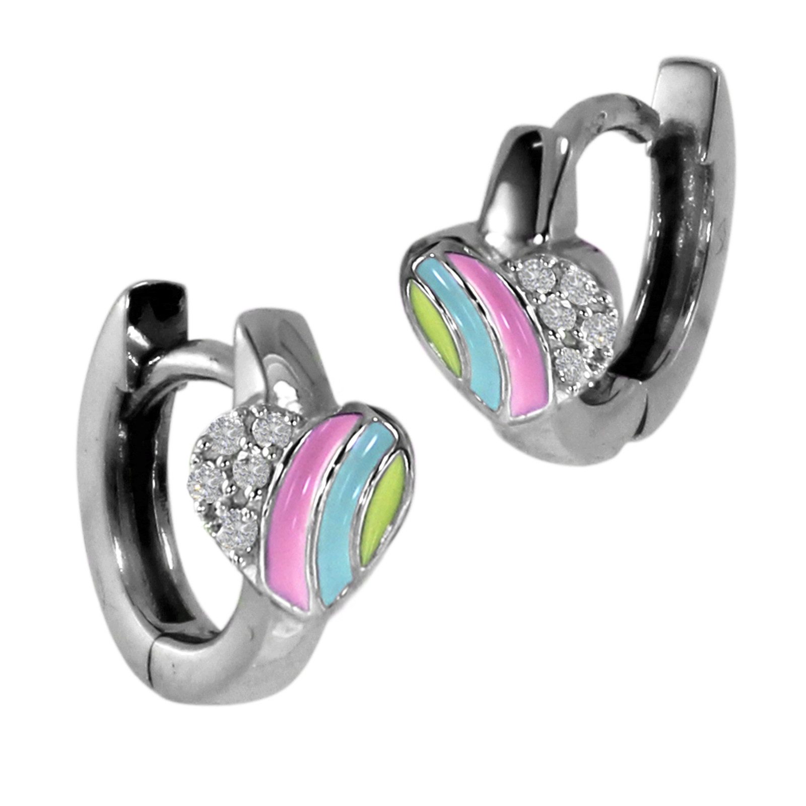 OSTSEE-SCHMUCK Paar Creolen Ostsee-Schmuck Creole buntes Herz 6 mm Creole buntes Herz 6 mm (2-tlg)