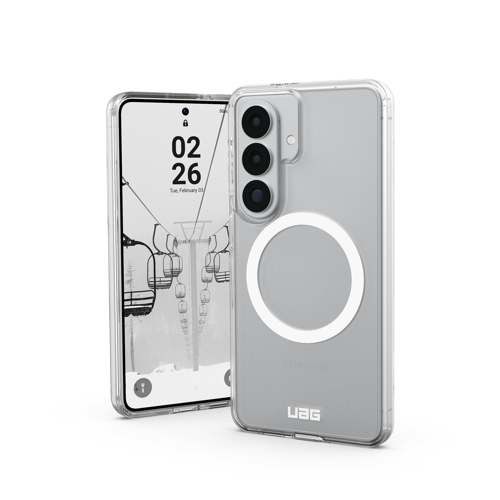 Urban Armor Gear Smartphone-Hülle Scout Clear - Samsung Galaxy S26 MagSafe Hülle transparent, [Luftgepolsterte Ecken, Magnetring]