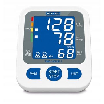 Tech-Med Oberarm-Blutdruckmessgerät, Oberarm-Blutdruckmessgerät mit Sprachfunktion