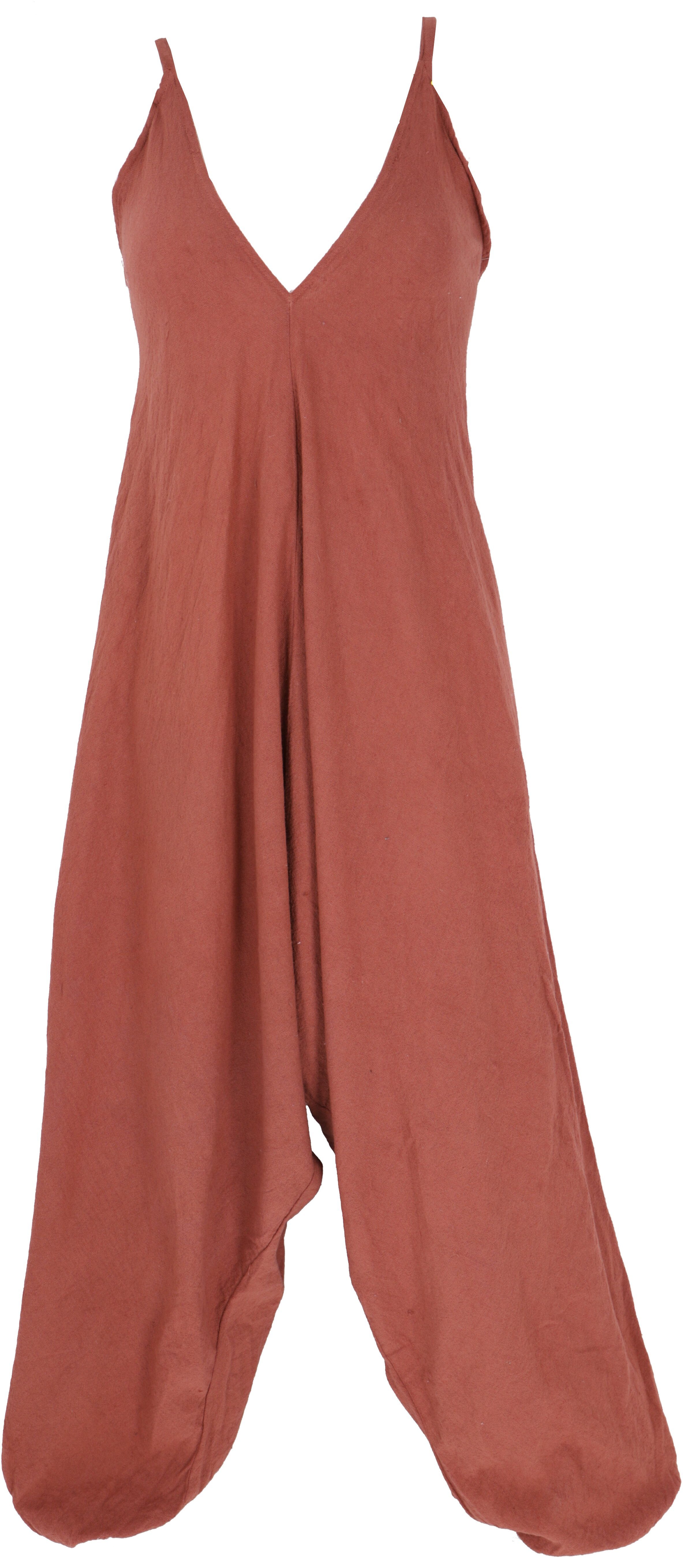 Guru-Shop Relaxhose Boho Jumpsuit, rückenfreie Sommer Pluderhose,.. alternative Bekleidung