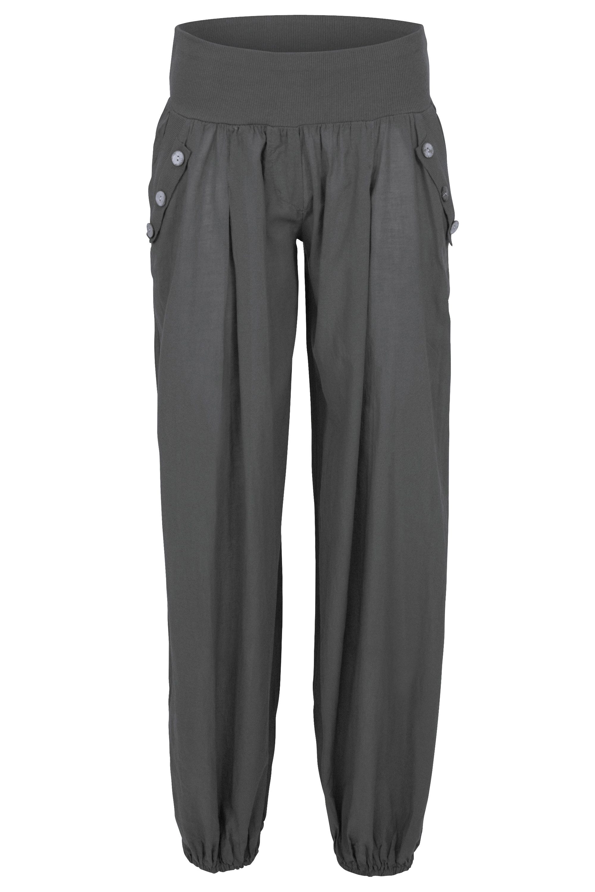 malito more than fashion Haremshose malito Damen Pumphose mit Holzzierknöpf günstig online kaufen