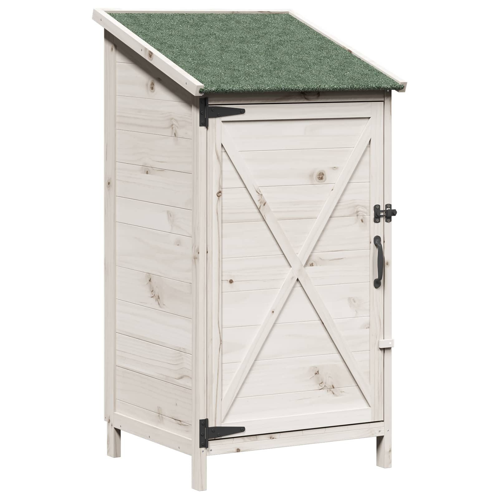 vidaXL Garten Shed Weiß 59,5 x 56 x 113,5 cm Holzwerkstoff