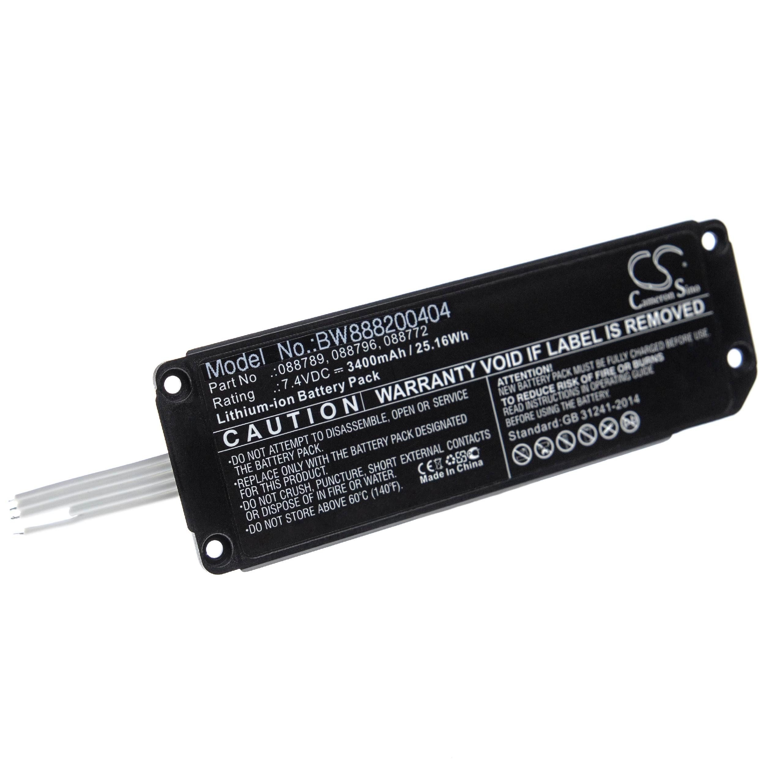 vhbw Ersatz für Bose 088796, 088789, 088772, 080841 für Akku Li-Ion 3400 mAh (7,4 V)