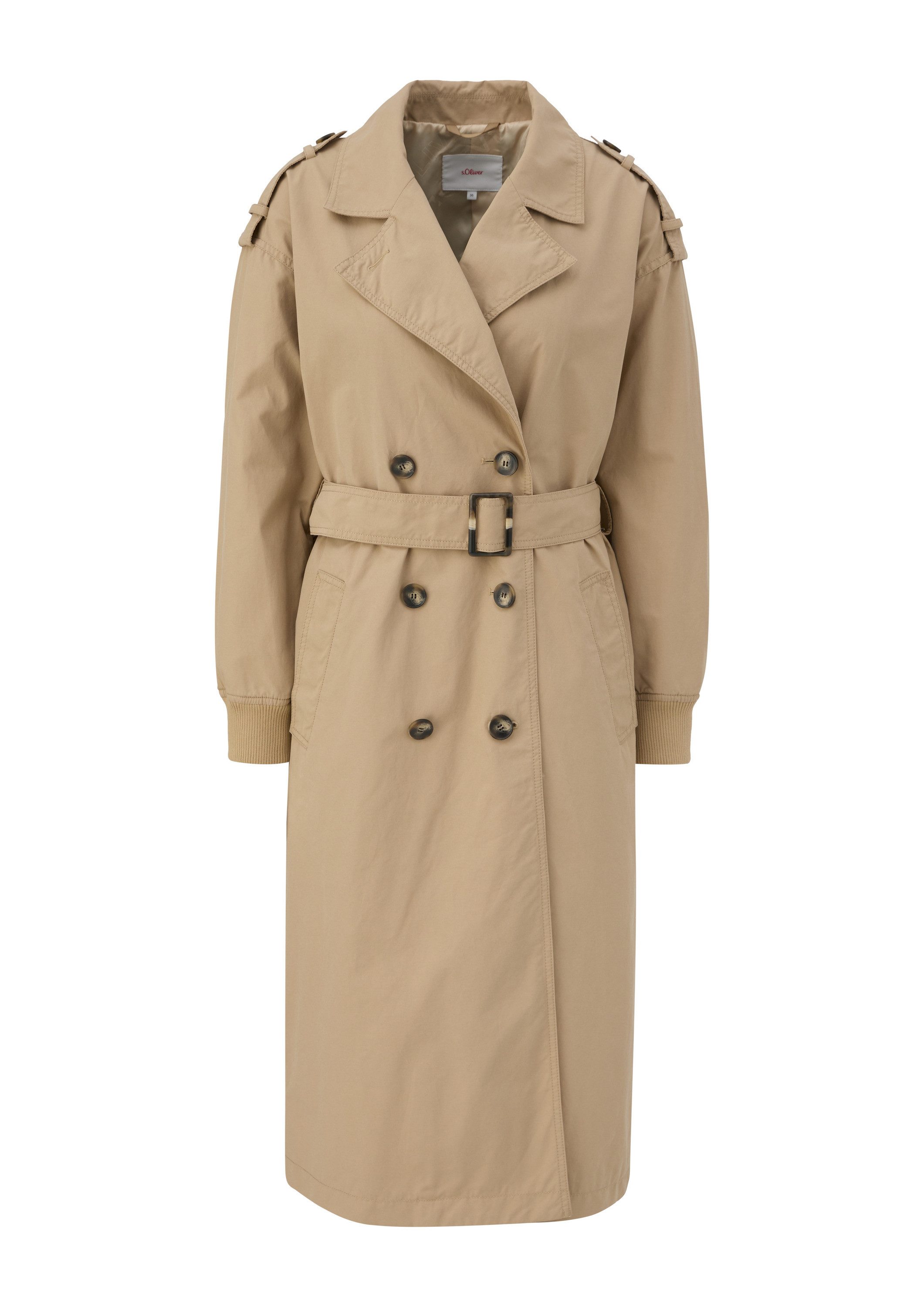 s.Oliver Trenchcoat Outdoor-Mantel Oversize-Mantel mit Ärmeln im Bomber-Sti günstig online kaufen