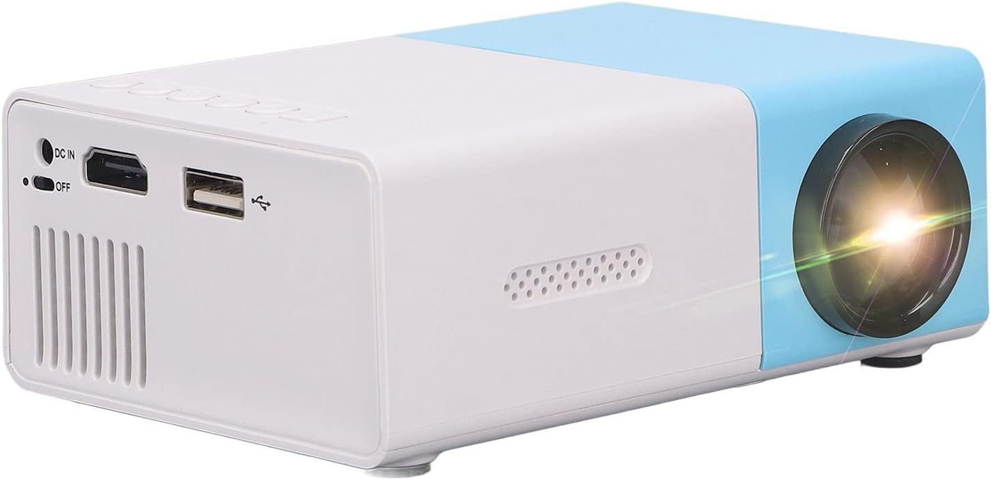 BeWinner YG300 LED Portabler Projektor (1920x1080 px, Für die Party: HDMI/USB/AV/Audio HD Heimkino)