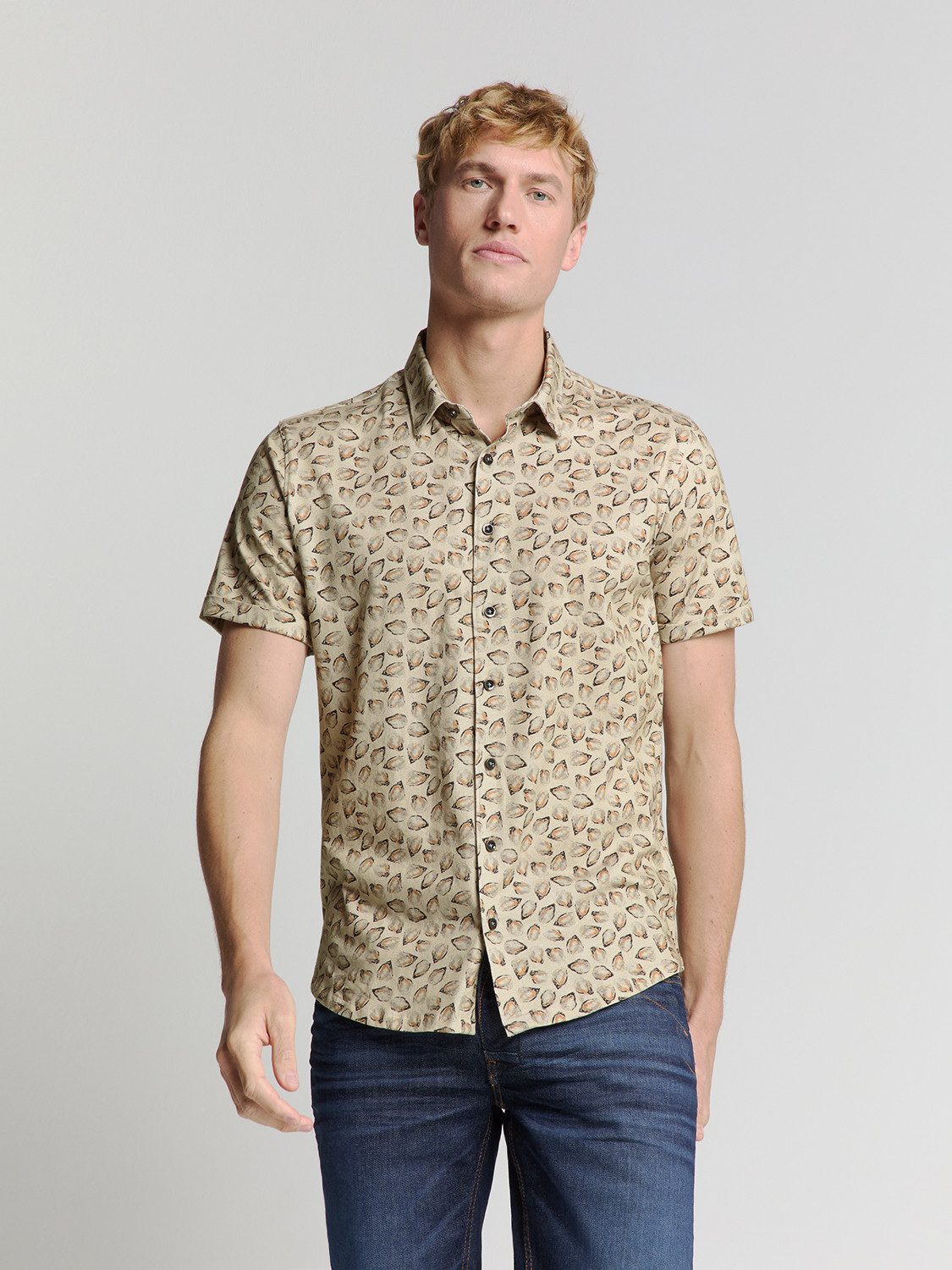NO EXCESS Langarmhemd No Excess Jersey-Hemd günstig online kaufen