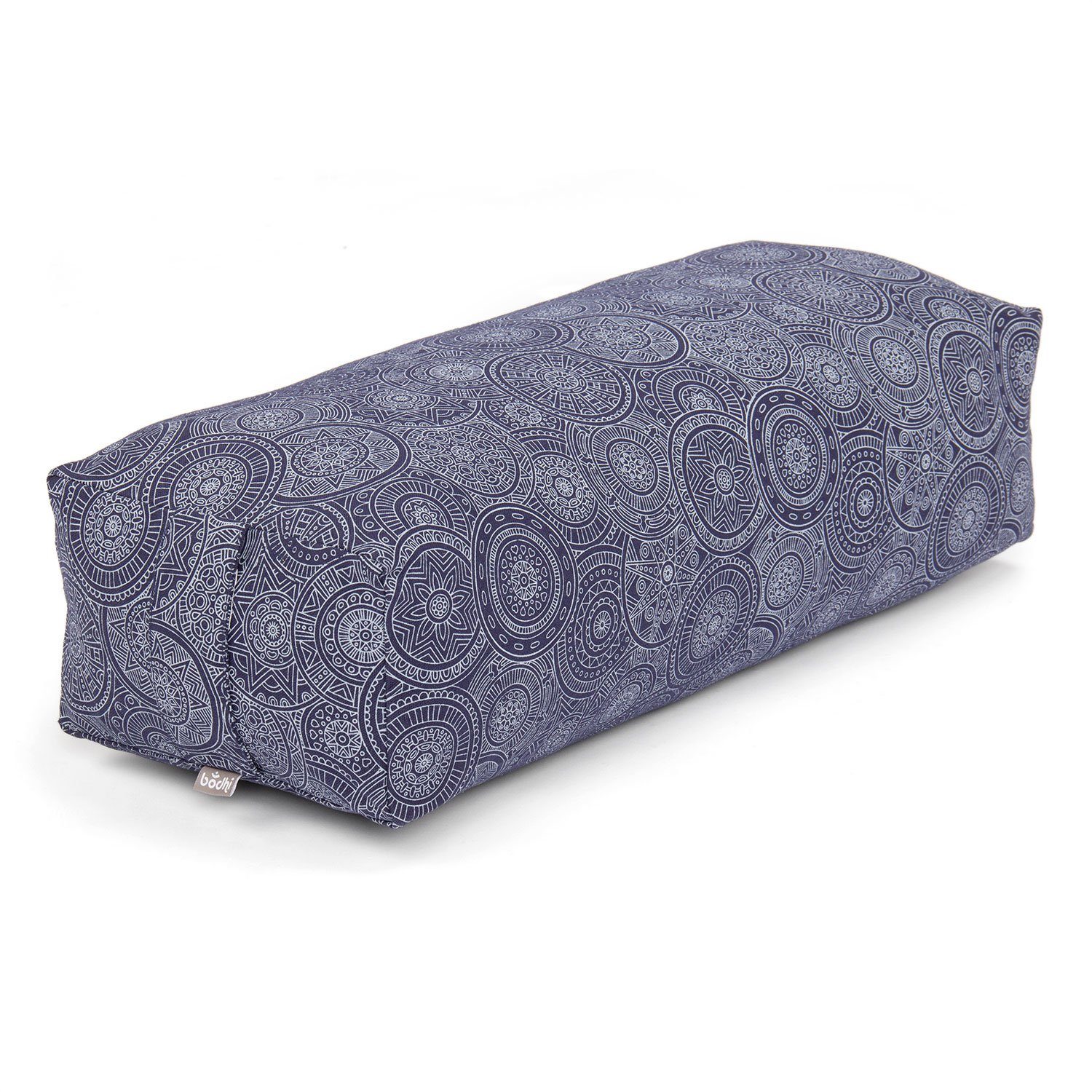 bodhi Yoga Bolster SALAMBA Bolster gemustert, 64x25x17cm Mandala, dunkelblau, Dinkel