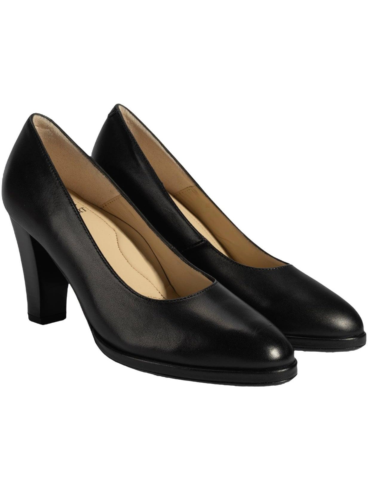 Damen-Slipper – Obermaterial aus Leder, zum Hineinschlüpfen, Blockabs Mary-Jane-Schuhe