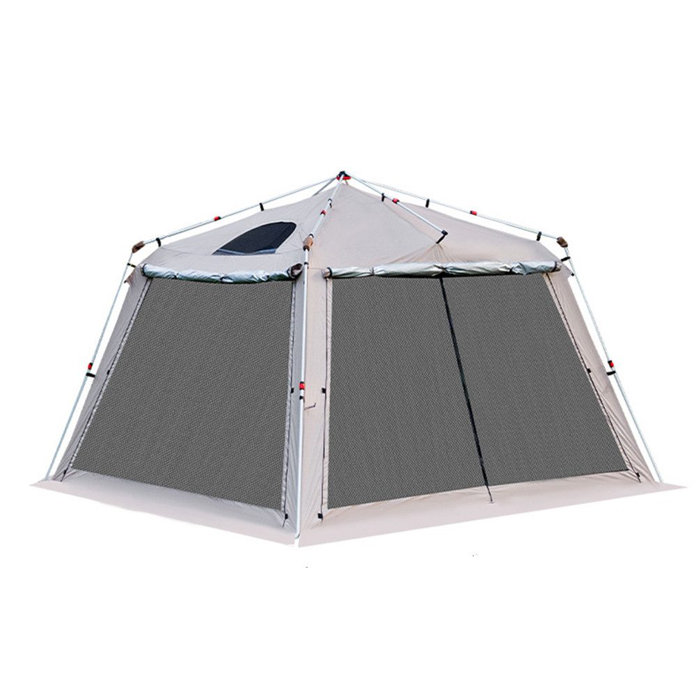 Insma Faltzelt Campingzelt 210D Oxford extra groß Familienzelt für 6-9 Personen, (mit Integriertes Moskitonetz und Aluminiumgestänge), 2 Eingänge, Sonnenschutz, Wasserdicht, 310 × 310 × 200 cm
