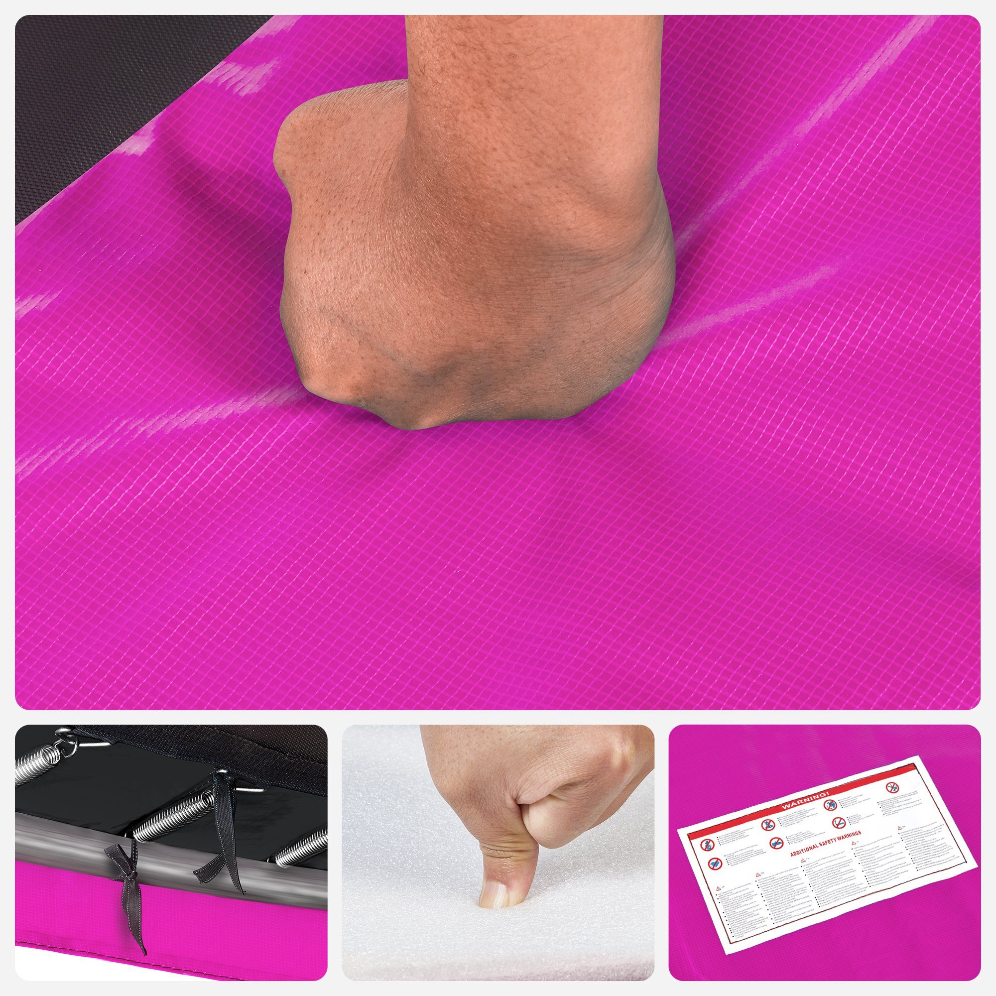 SONGMICS Trampolin-Abdeckplane, Ø 366 cm abnehmbar, UV-resistent,reißfest