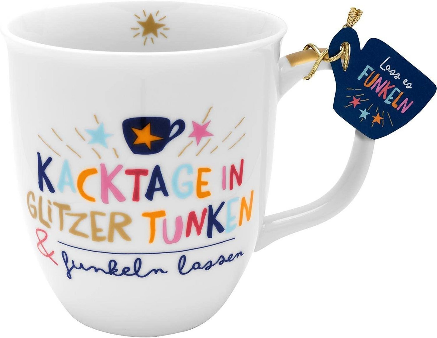 Sheepworld Tasse Tasse Kaffeetasse Kaffeebecher Teetasse Sheepworld 40cl Kacktage 47375, Material: Porzellan