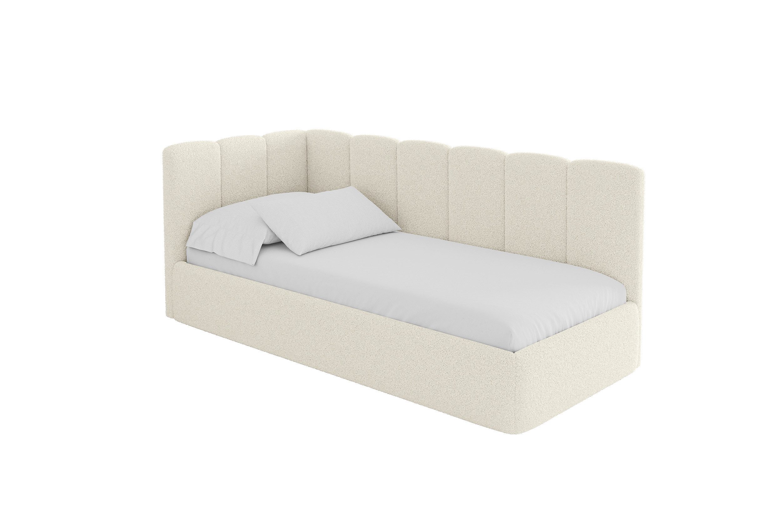ALTDECOR Jugendbett DEXY (Jugendbett mit Bettkasten und Lattenrost, Polsterbett ohne Matratze), Einzelbett mit Stauraum, Bett mit Kopfteil