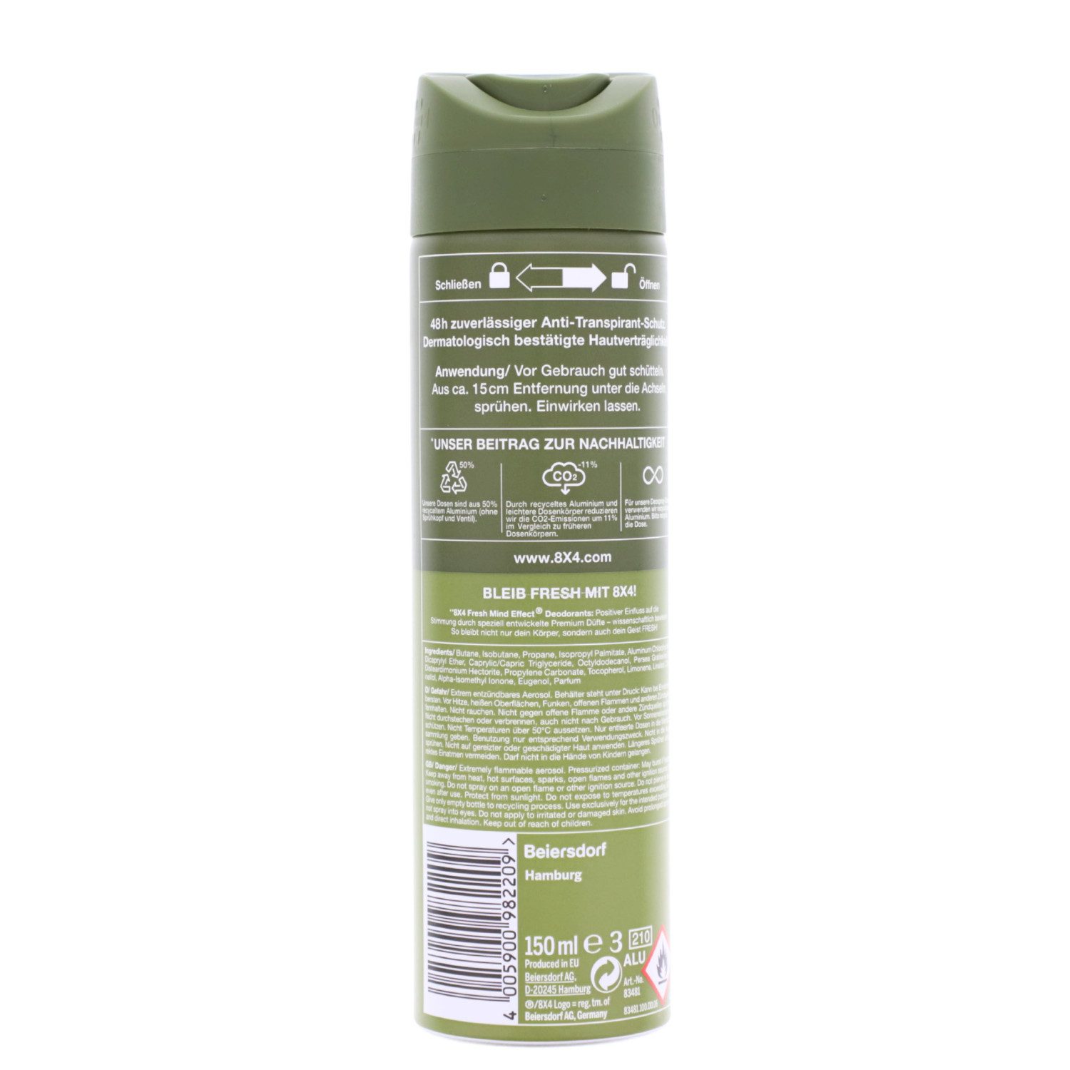 8x4 Deo-Spray 8x4 Men Wild Oak 48h Schutz Anti Transpirant Spray 150ml