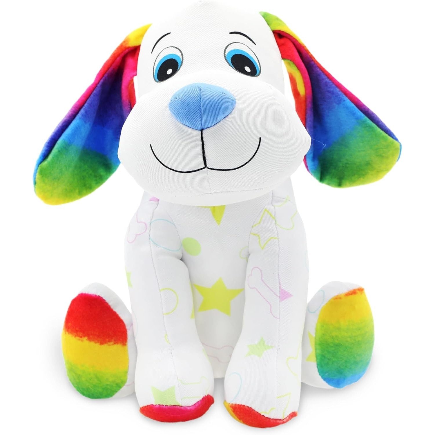 Crayola® Kuscheltier Colour Me Plush, bemalbares Plüschtier mit 3 Filzstiften, Hund-Welpen