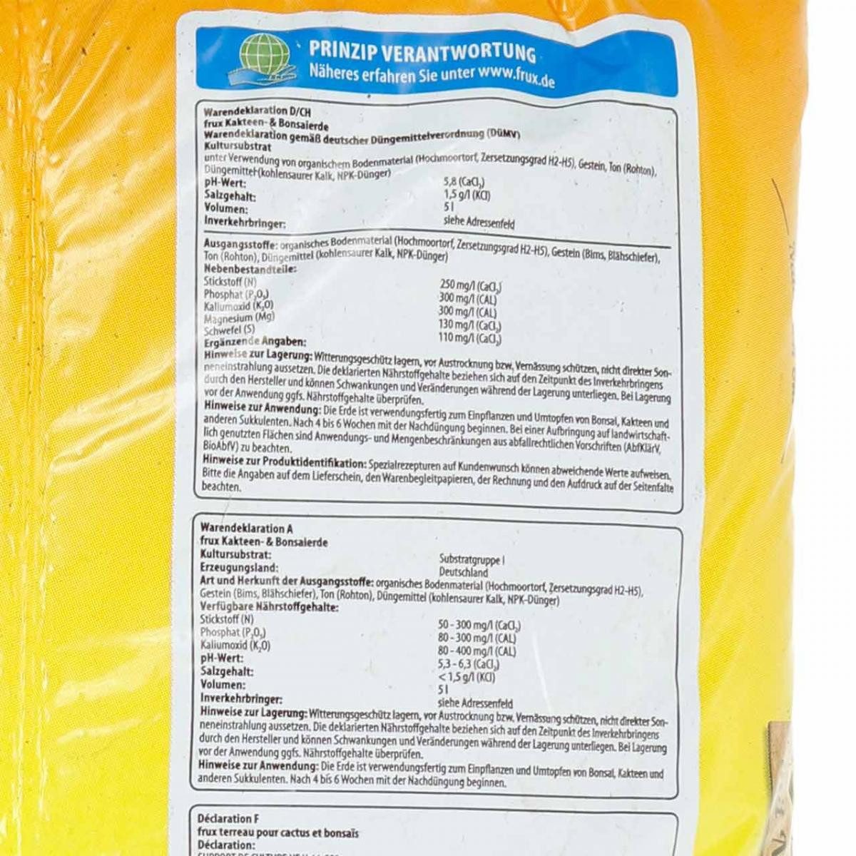 frux® Blumenerde Perfekte Erde für Kakteen und Bonsai ideal für Zimmerpflan günstig online kaufen