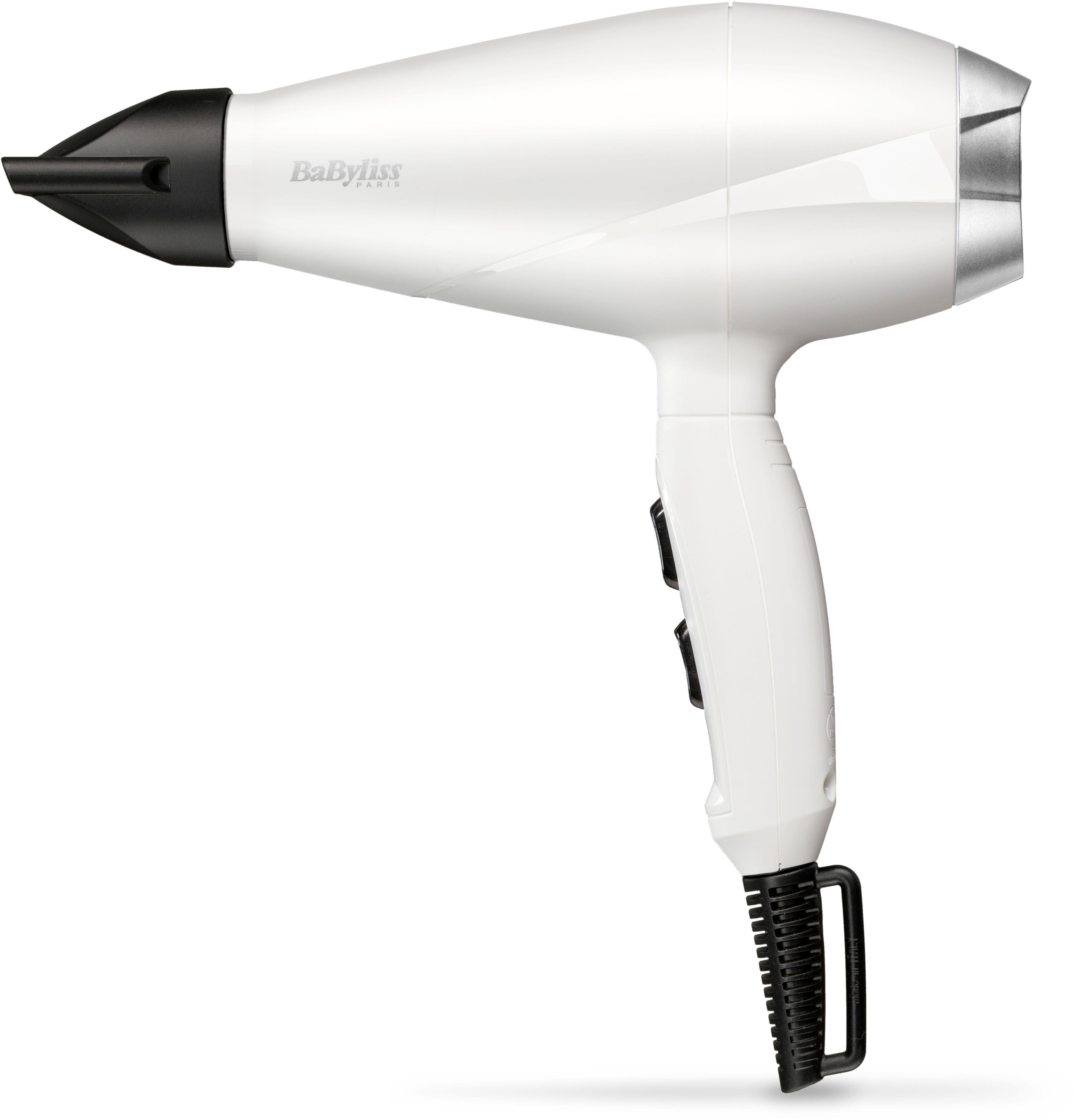 BaByliss Ionic-Haartrockner 6704WE Power Pro, 2000 W, AC Haartrockner weiß