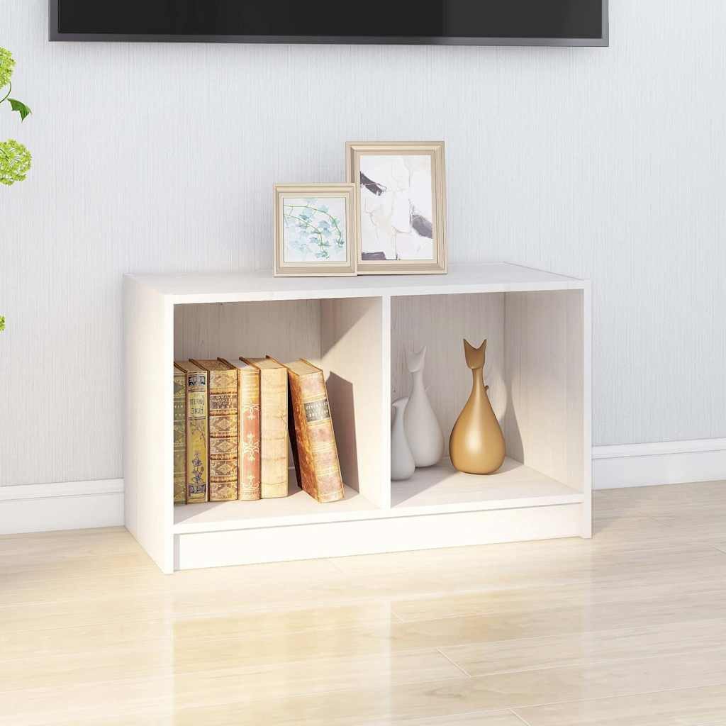 vidaXL TV-Schrank TV-Schrank Weiß 70x33x42 cm Massivholz Kiefer (1-St)