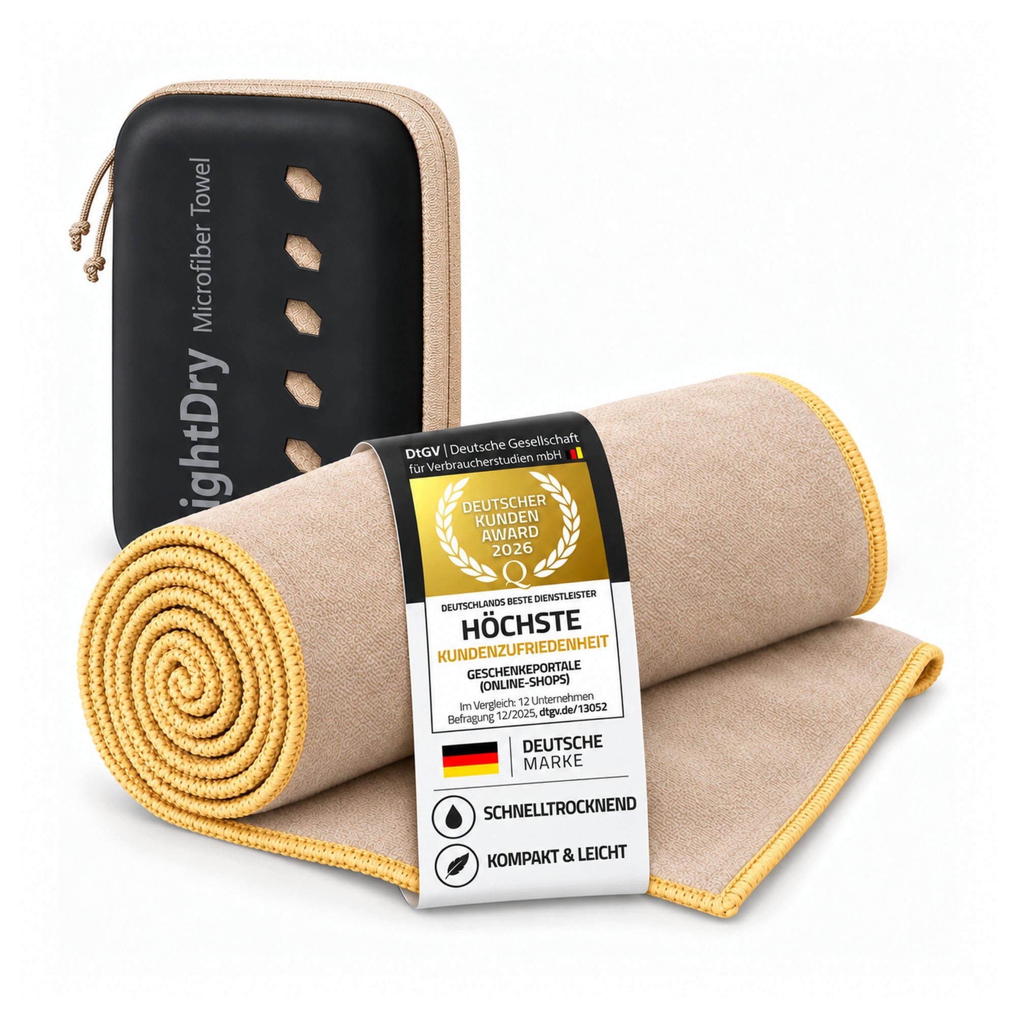LightDry Sporthandtuch LIGHTDRY Sporthandtuch Mikrofaser, Leicht und Antibakteriell, Mikrofaser, saugfähig, leicht & antibakteriell & schnell trocknend