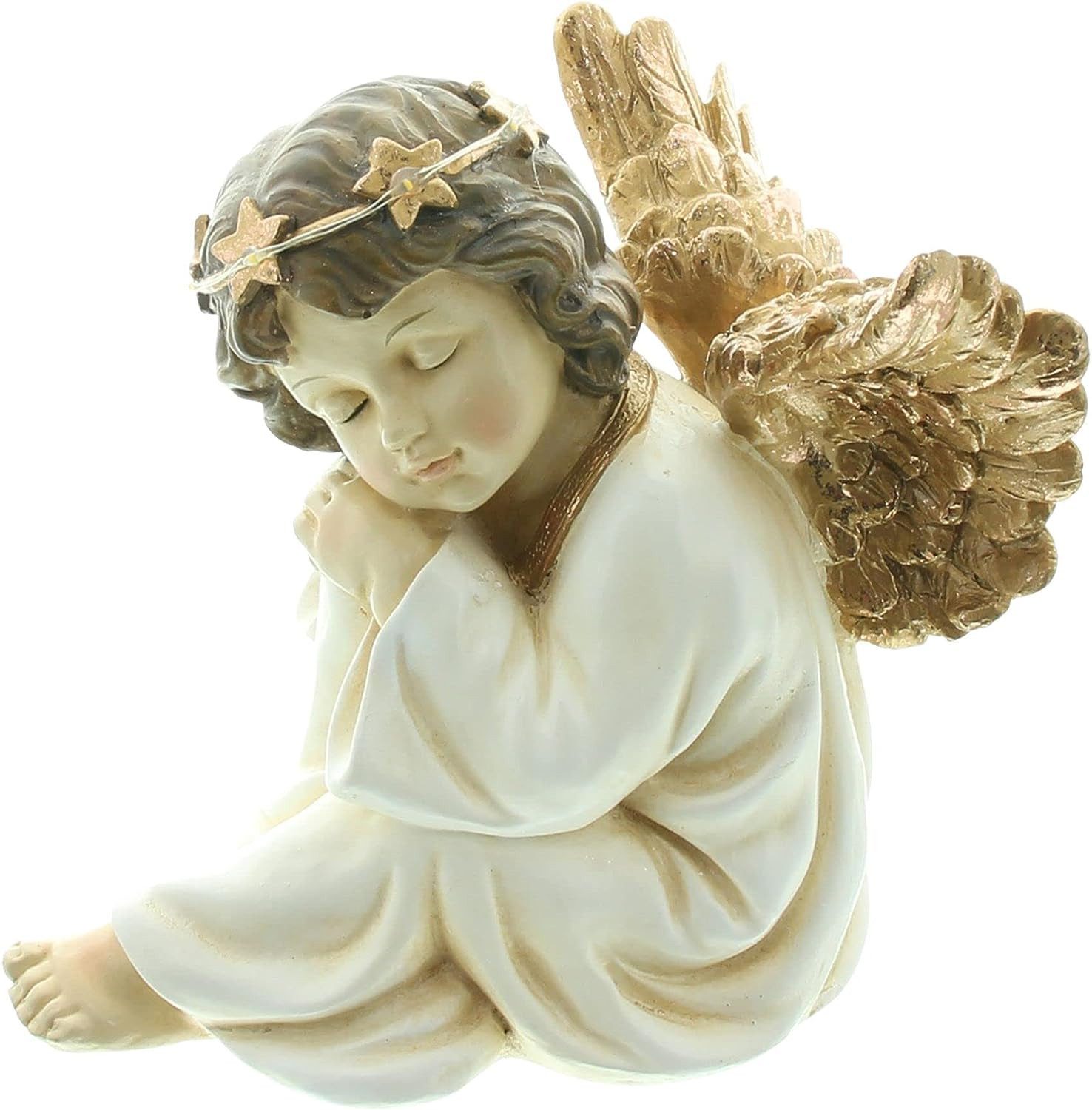 Dekoleidenschaft LED-Dekofigur Engel "Lichterkranz", christliche Engelfigur günstig online kaufen