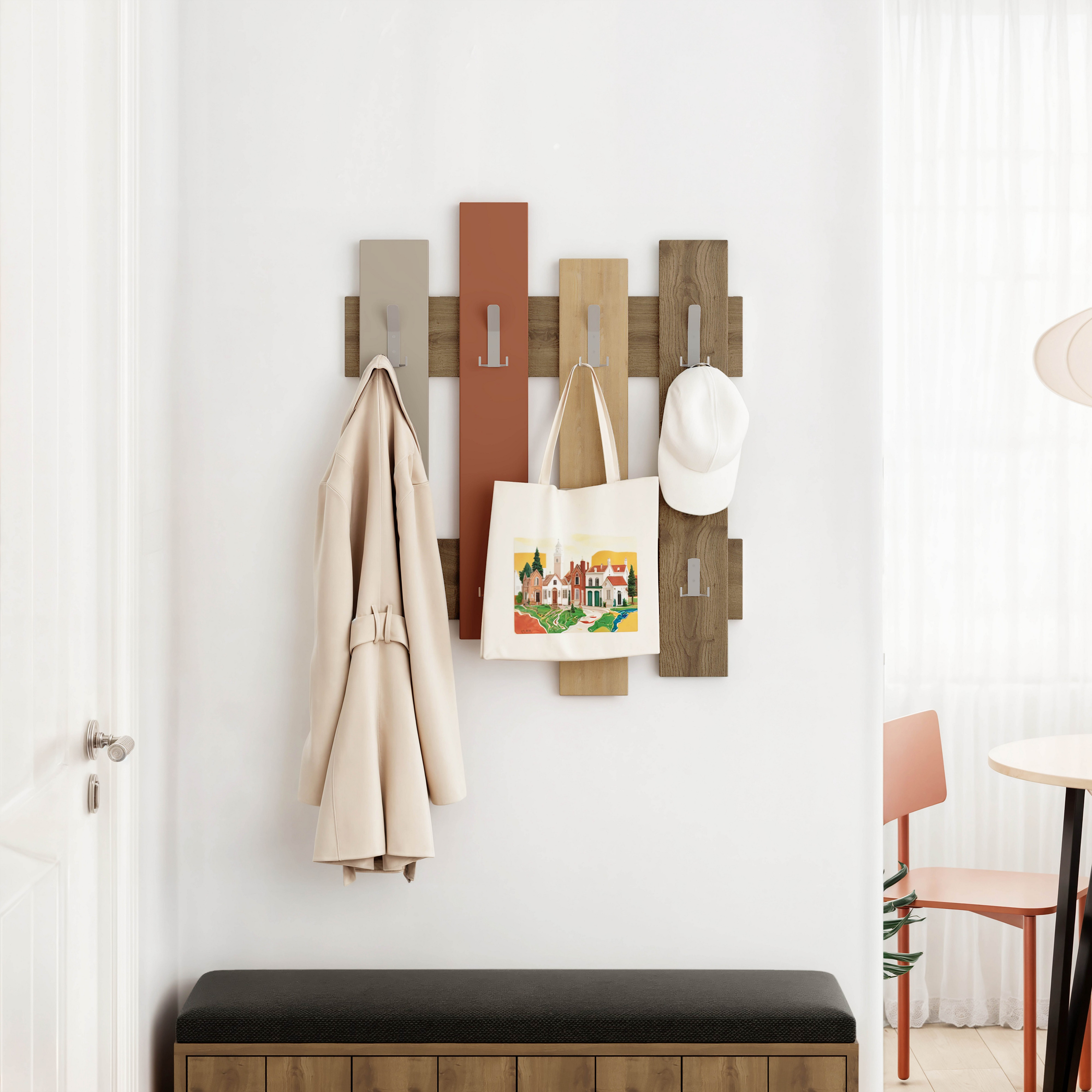 Decortie Wandgarderobe Wave, Aufhänger/ Hänger, 64 x 4 x 81 cm günstig online kaufen