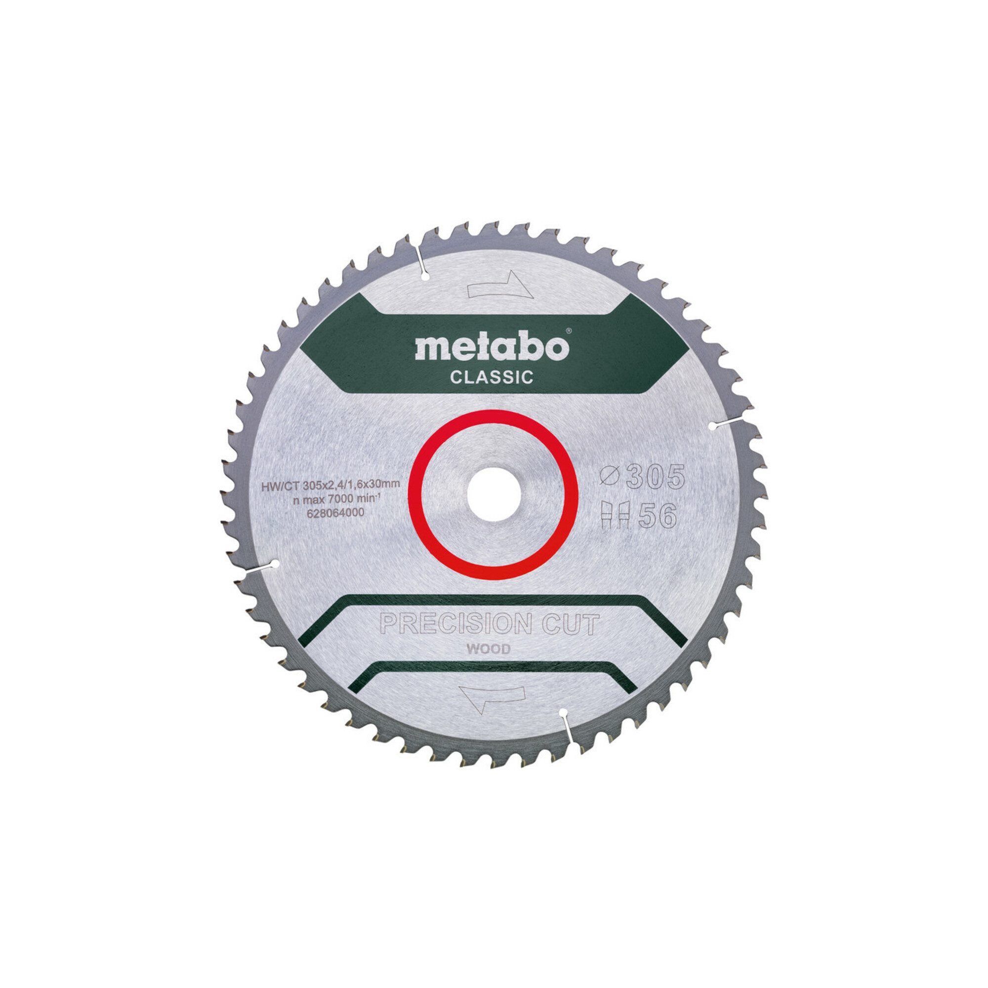 metabo Kreissägeblatt Metabo Sägeblatt "precision cut wood - classic", 305x2,4/1,8x30, Z56 W