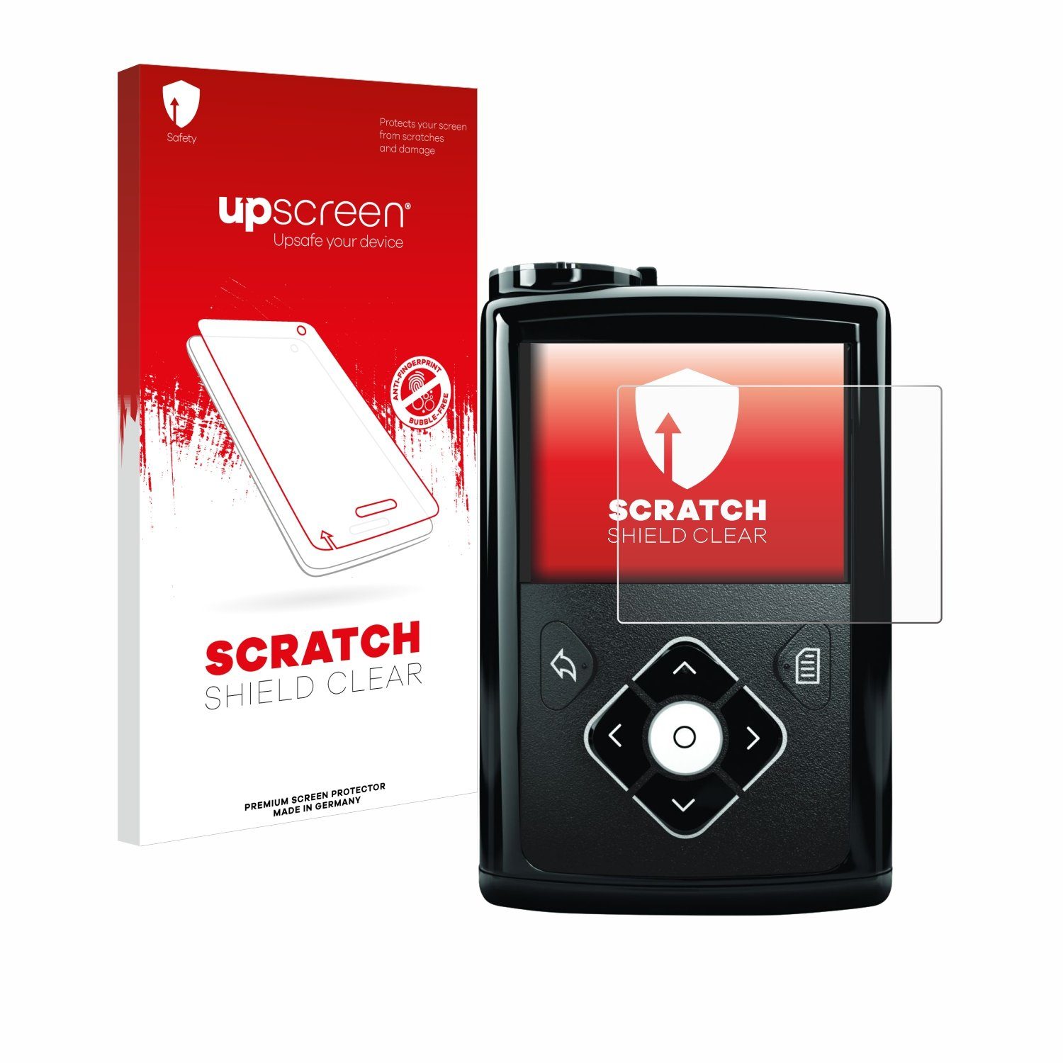 upscreen Schutzfolie für Medtronic Minimed 640G, Displayschutzfolie, Folie klar Anti-Scratch Anti-Fingerprint