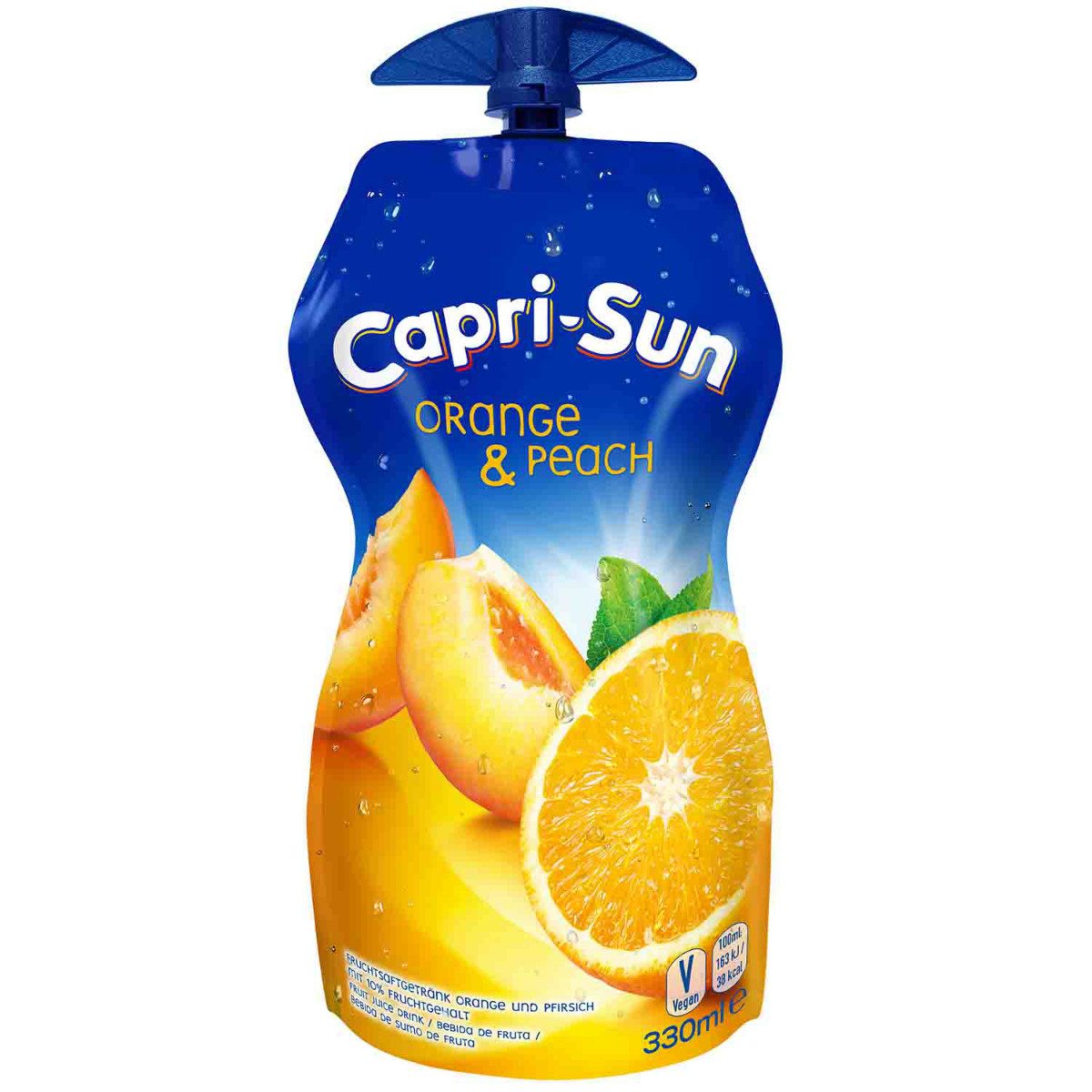 CAPRI-SUN Softgetränk, Capri Sun Orange und Peach Erfrischungsgetränk 330ml 15er Pack