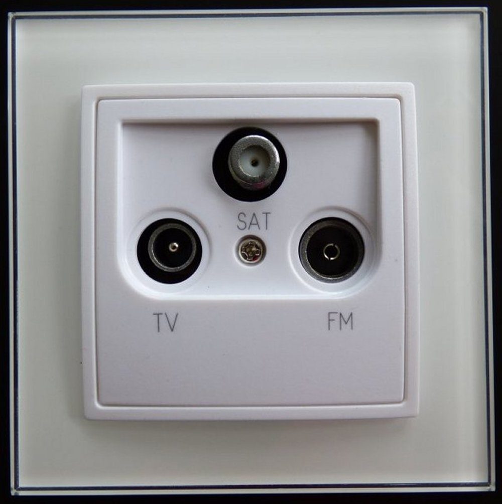 Schalter 7760 Abelka Nuovo weiß 1x Antennendose TV-Radio