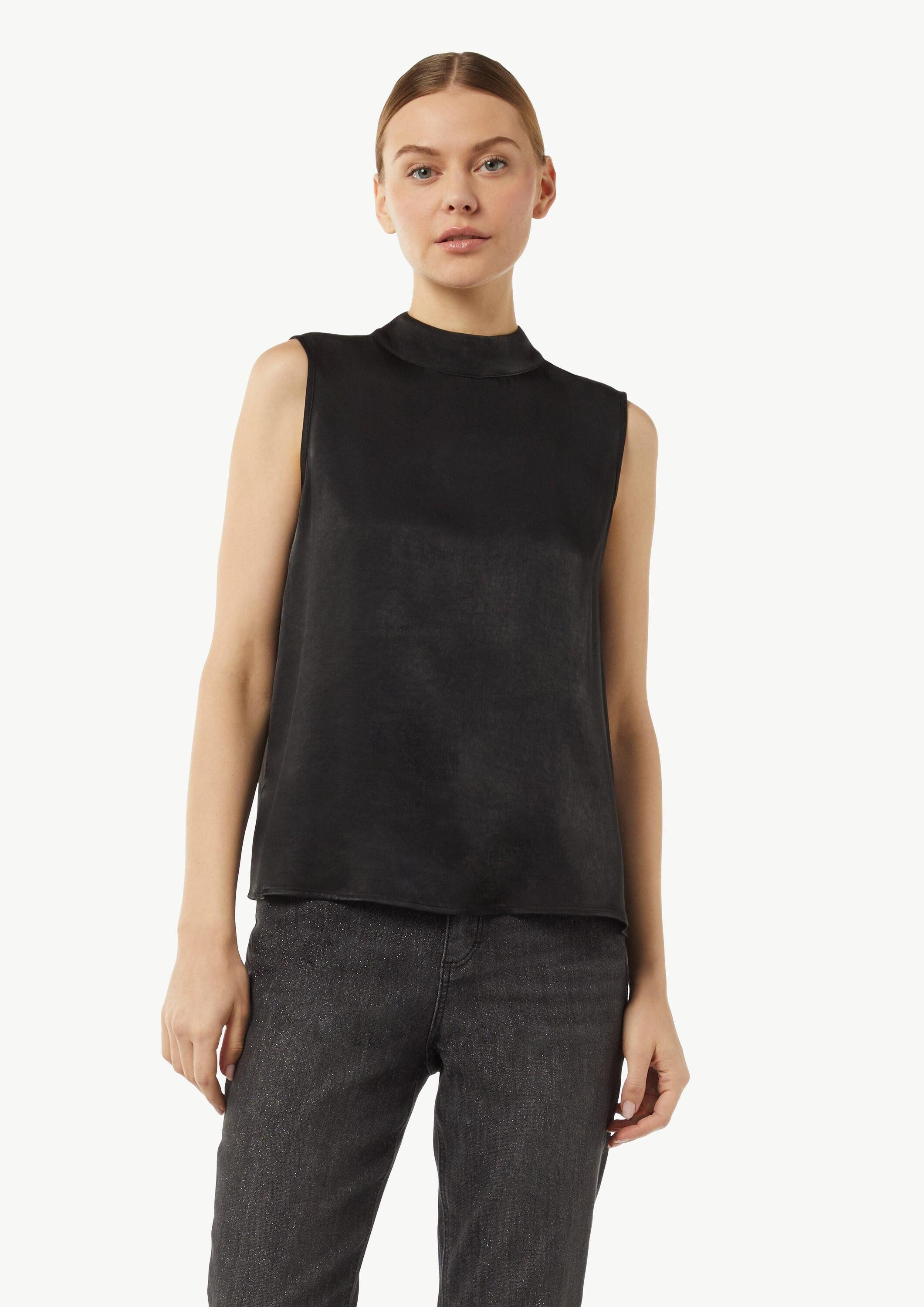 comma Blusentop Bluse Top mit Stehkragen günstig online kaufen