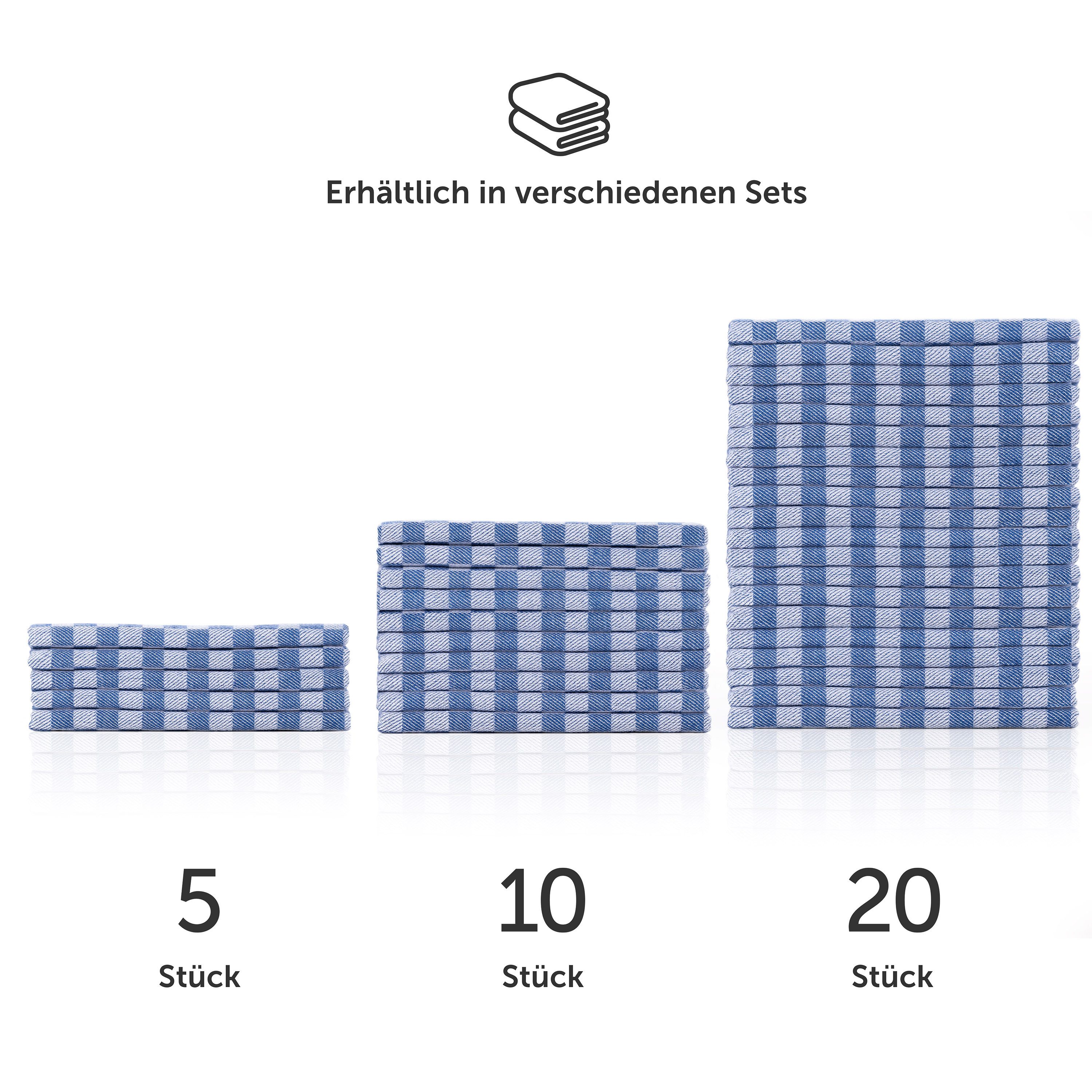 Blumtal Geschirrtuch Premium Geschirrhandtücher in 50 x 70 cm, (Set, 5-tlg., 5, 10 oder 20 Geschirrtücher), 100% Baumwolle, Oeko-TEX® Zertifiziert – Bild 5 von 5