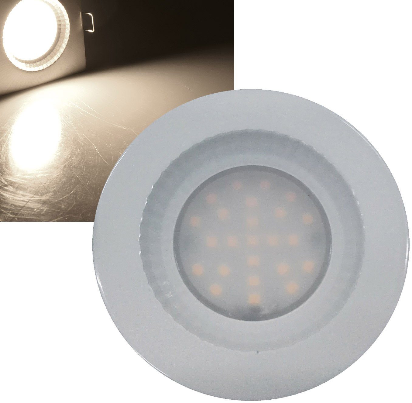 Deckenleuchten LED Einbauleuchte neutralweiß, Feuchträume ChiliTec 85x40mm geeignet