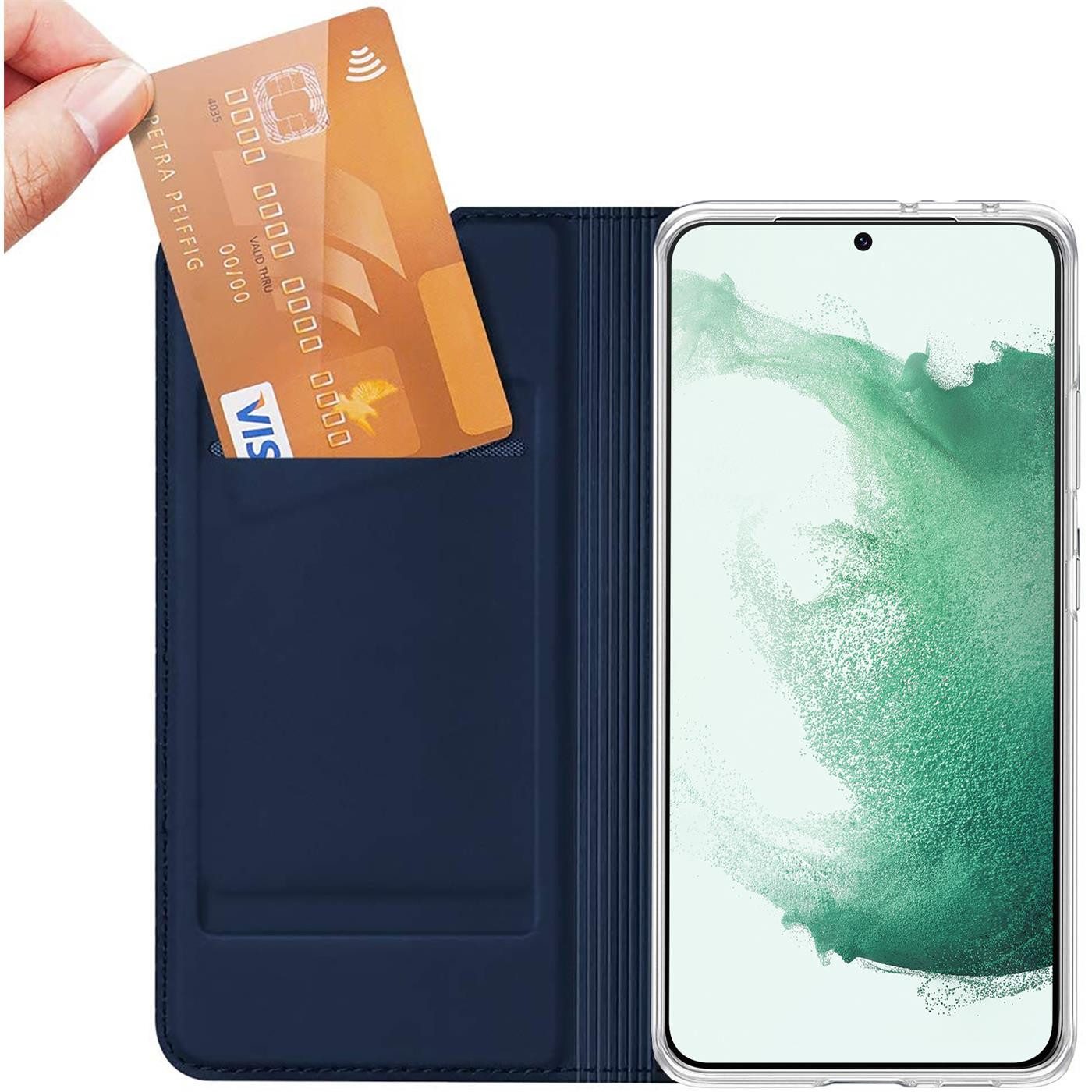 CoolGadget Handyhülle Klapptasche Wallet Kartenfach für Samsung Galaxy S22 6,1 Zoll, Ultra Slim Flip Case Hülle Klapphülle Cover Schutzhülle – Bild 5 von 5