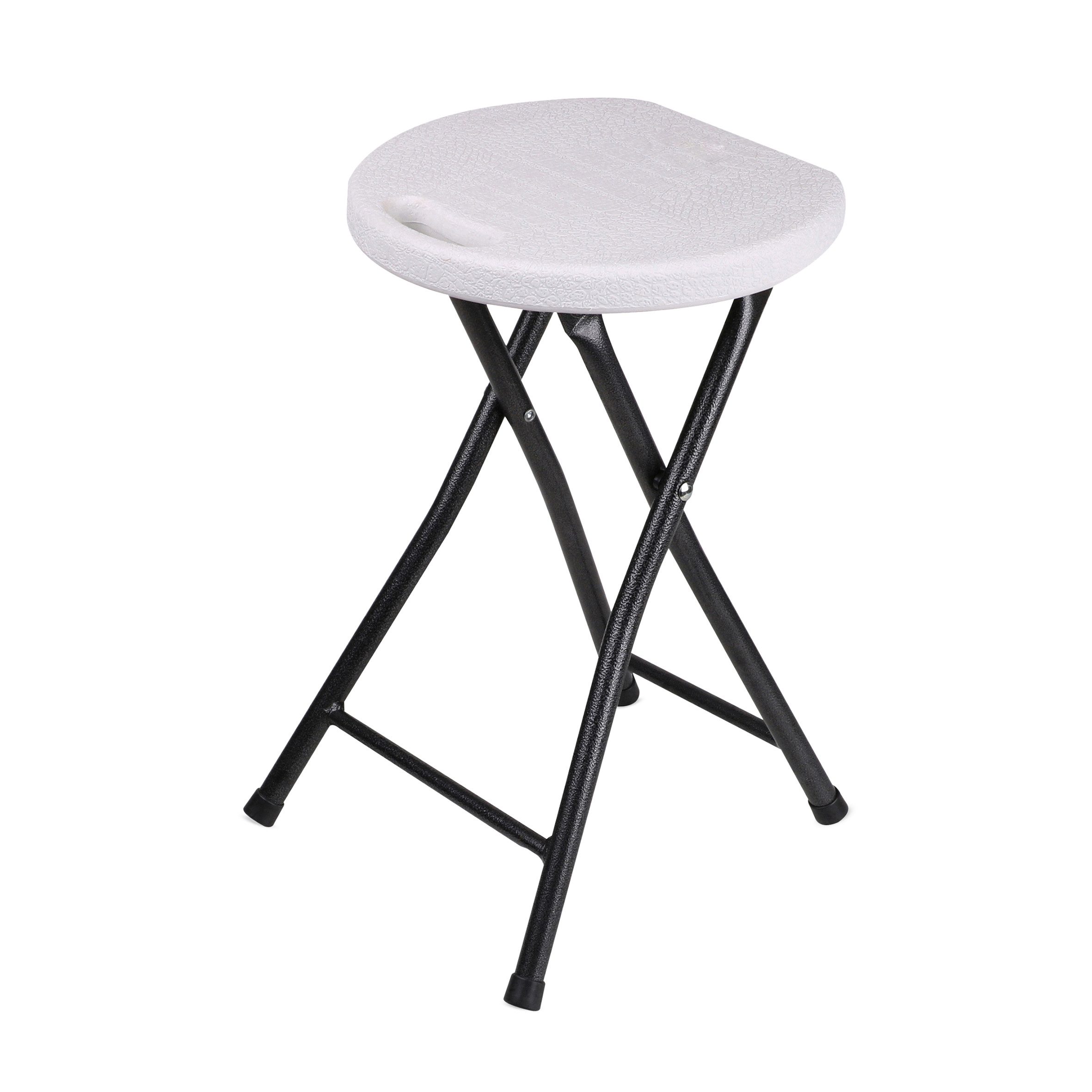Spetebo Hocker klappbar mit Metall Gestell günstig online kaufen
