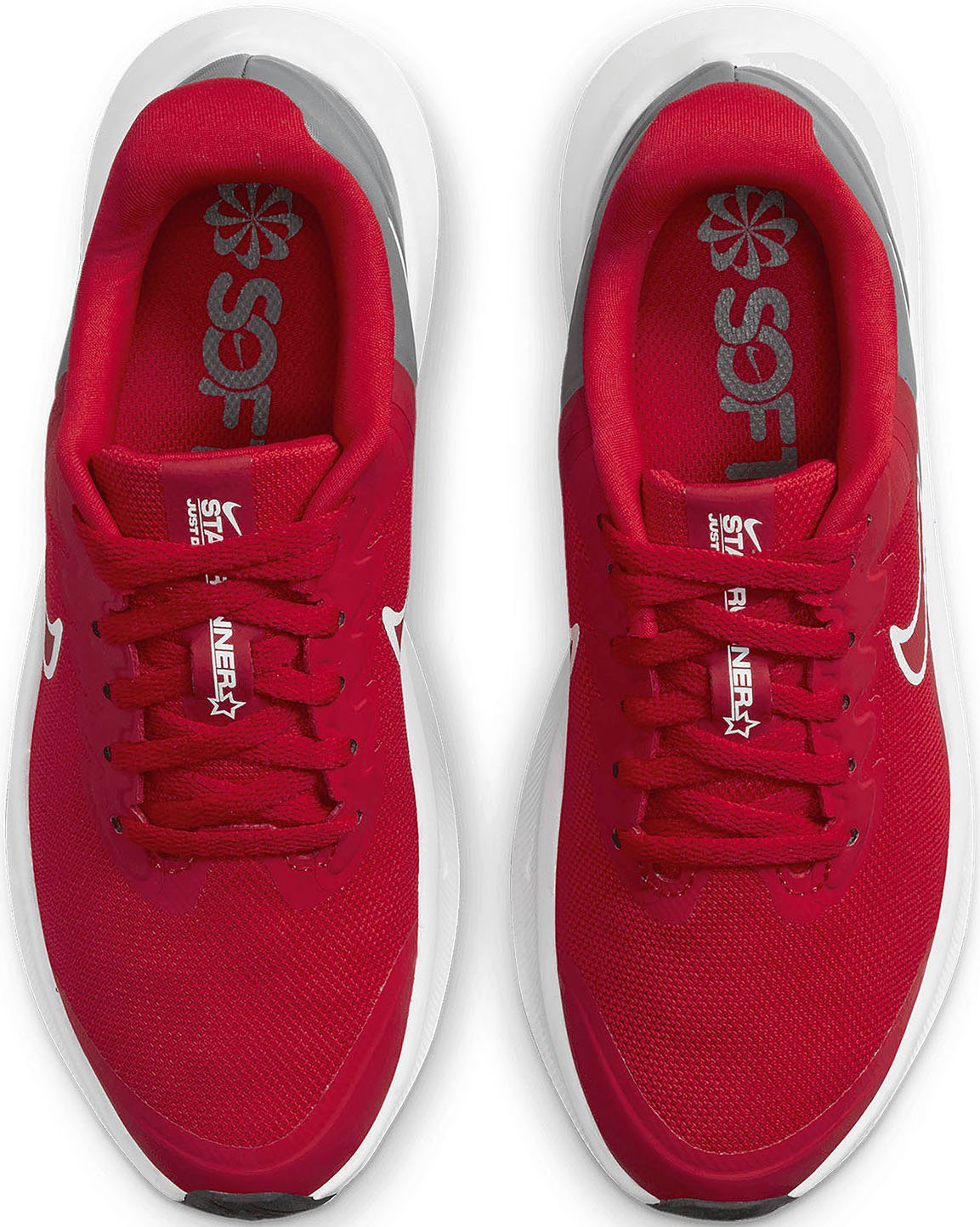 (GS) RUNNER UNIVERSITY-RED-UNIVERSITY-RED-SMOKE-GREY STAR Laufschuh Nike 3