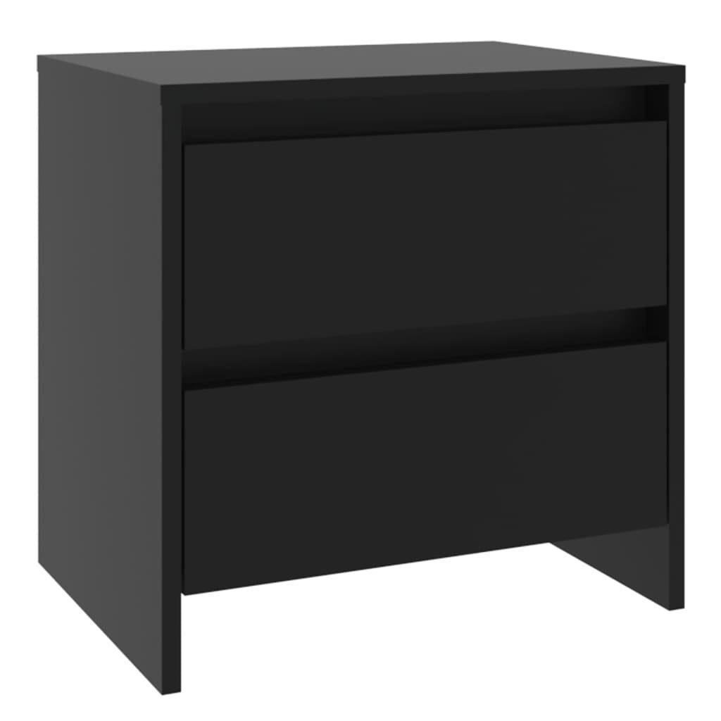 furnicato Nachttisch Schwarz 45x34,5x44,5 cm Holzwerkstoff günstig online kaufen