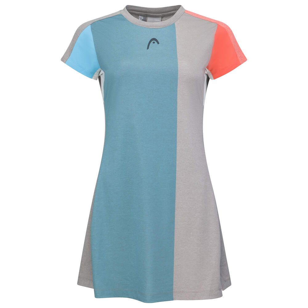 Head Tenniskleid Tech Dress (separate Innenhose) grau/elektrikblau Damen