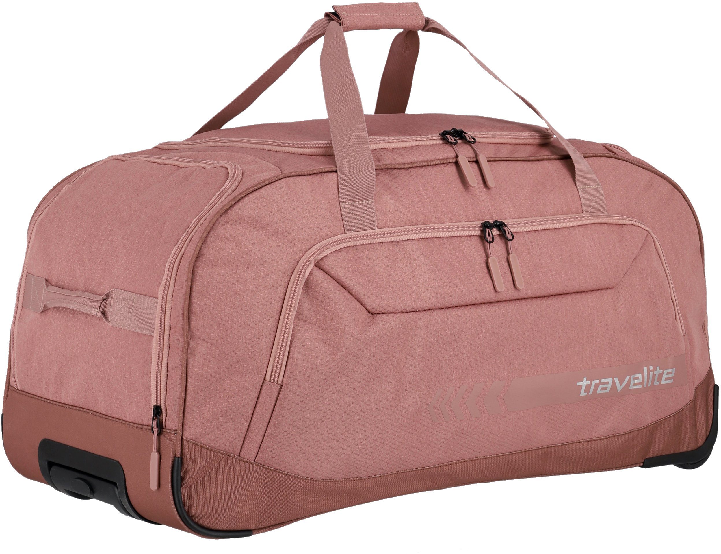 travelite 77 cm, XL, mit Off Kick Trolleyfunktion Reisetasche rosa