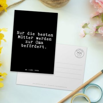 Mr. & Mrs. Panda Postkarte Nur die besten Mütter... - Schwarz - Geschenk, Mama, lustig, Glizer S