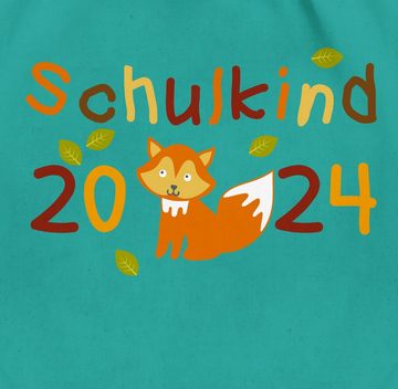 Shirtracer Turnbeutel Schulkind 2024 Fuchs, Schulanfang & Einschulung Geschenk Turnbeutel