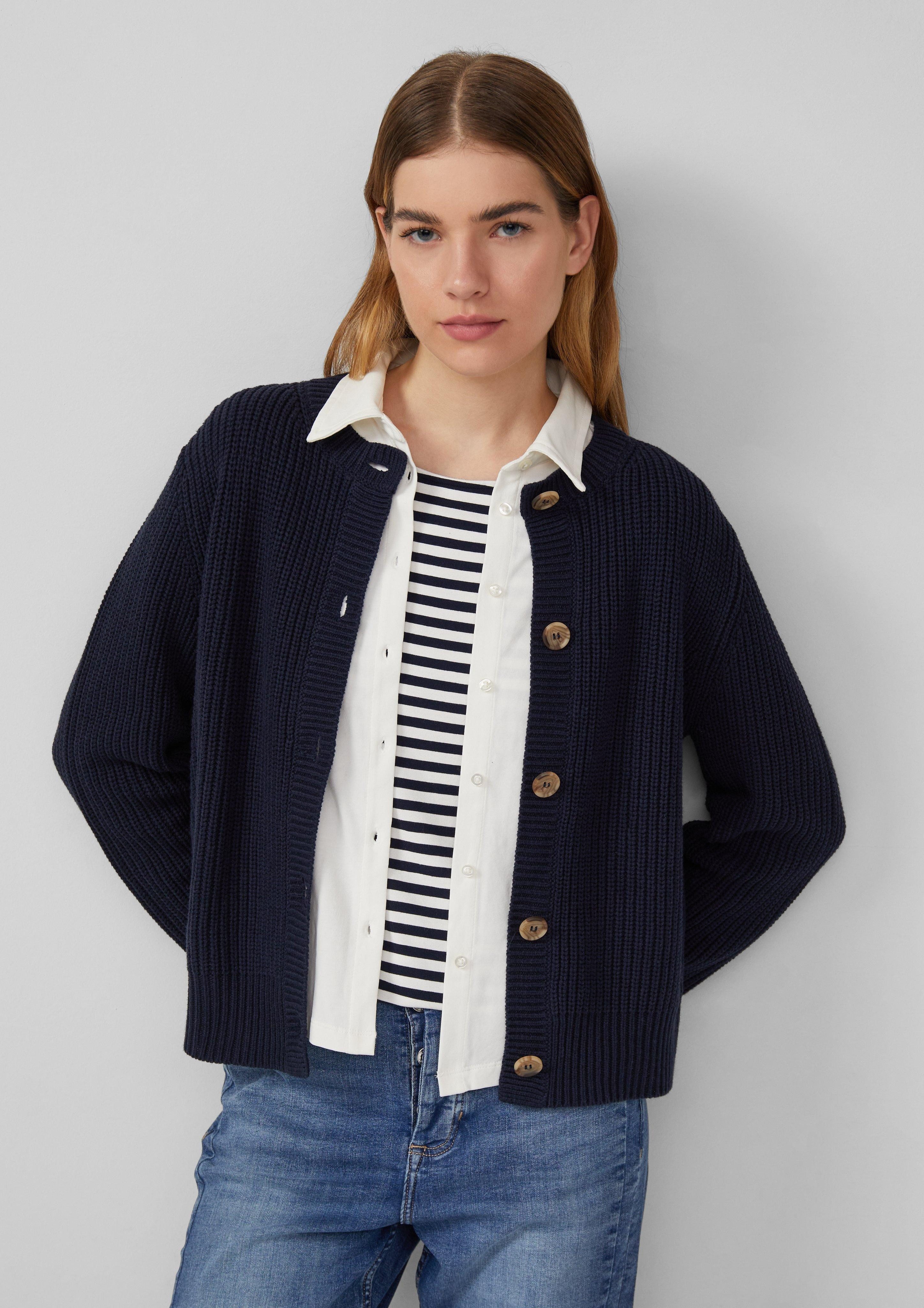 s.Oliver Strickjacke Cardigan aus Baumwollmix in günstig online kaufen