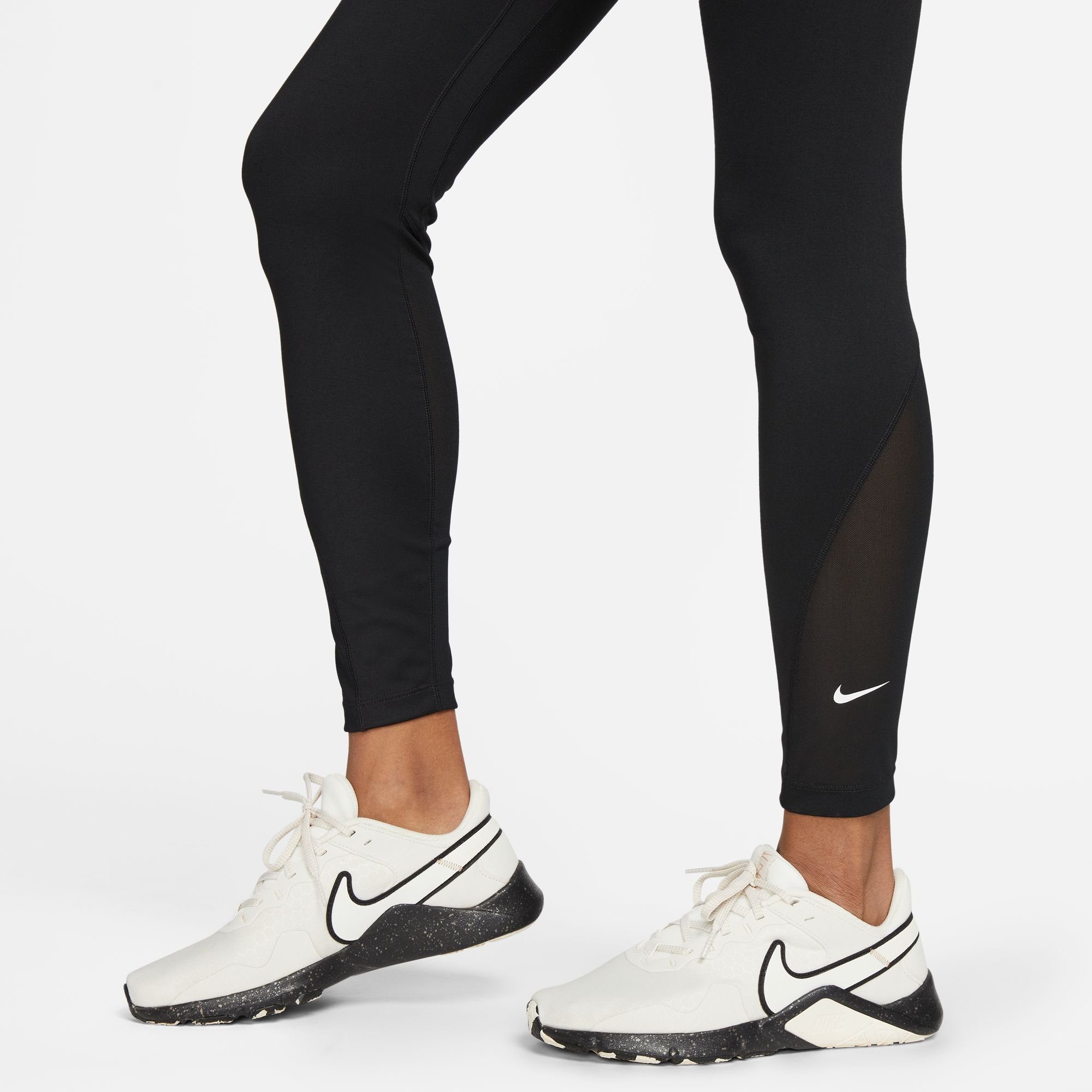 WOMEN'S HIGH-WAISTED BLACK/WHITE Trainingstights / LEGGINGS Nike ONE