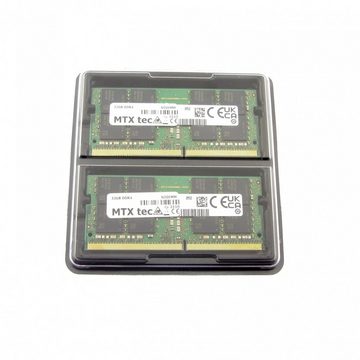 MTXtec 64GB Kit 2x32GB SODIMM DDR4 PC4-21300 2666MHz 260pin Laptop-Arbeitsspeicher