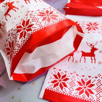 Lubgitsr Geschenkpapier 50 Stück Tüten Weihnachten, Plätzchentüten Weihnachten Klein, (50St)