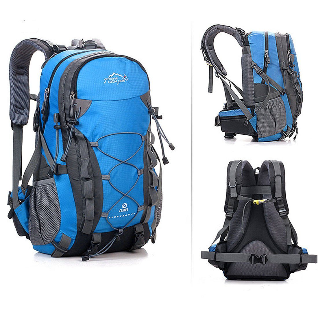 Wanderrucksack Mehrzwecktasche, Wanderrucksack blau Outdoor-Wanderrucksack, DÖRÖY 40L taktische