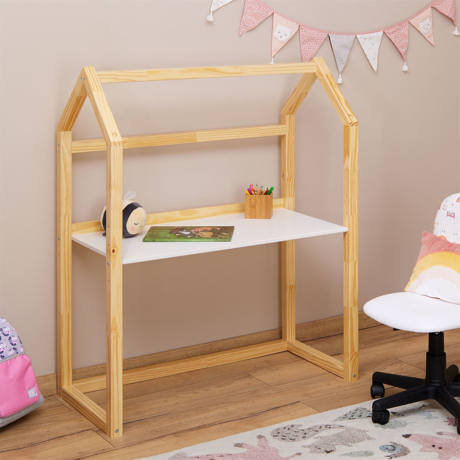 IDIMEX Kinderschreibtisch TINA, Kinderschreibtisch höhenverstellbar Kinderz günstig online kaufen