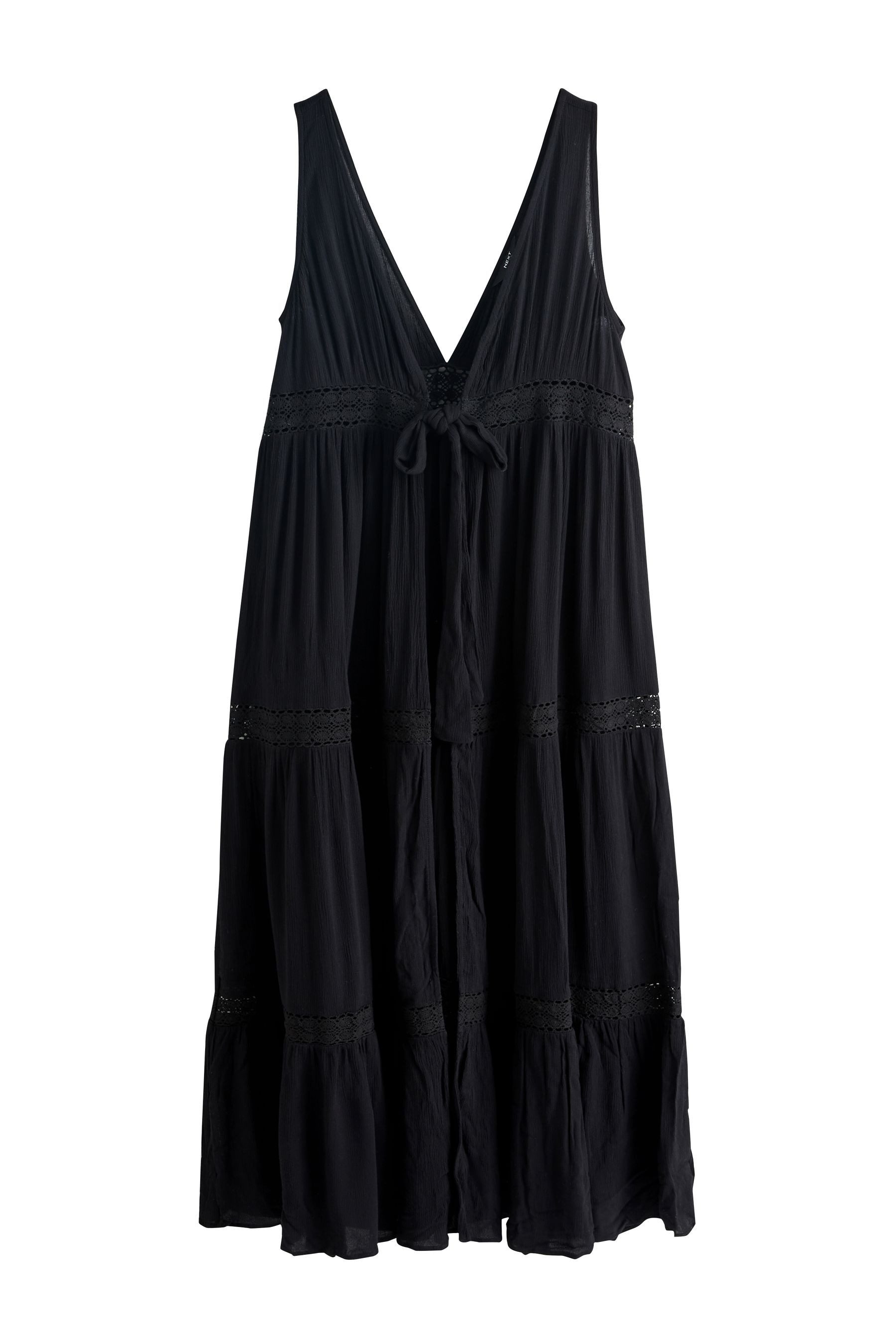 Next Strandkleid Maxi-Cover-up mit Bindedetail vorne (1-tlg)